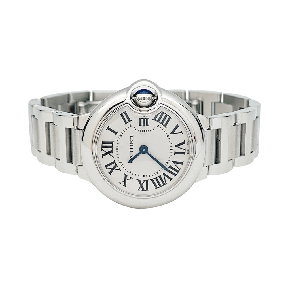 Cartier watch, "Ballon bleu", steel on steel.