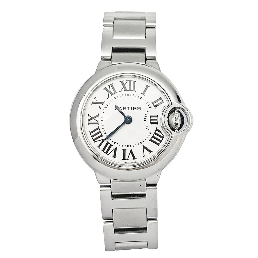 Cartier watch, "Ballon bleu", steel on steel.