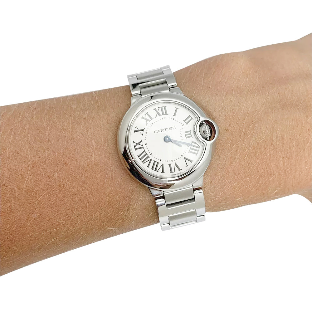 Cartier watch, "Ballon bleu", steel on steel.