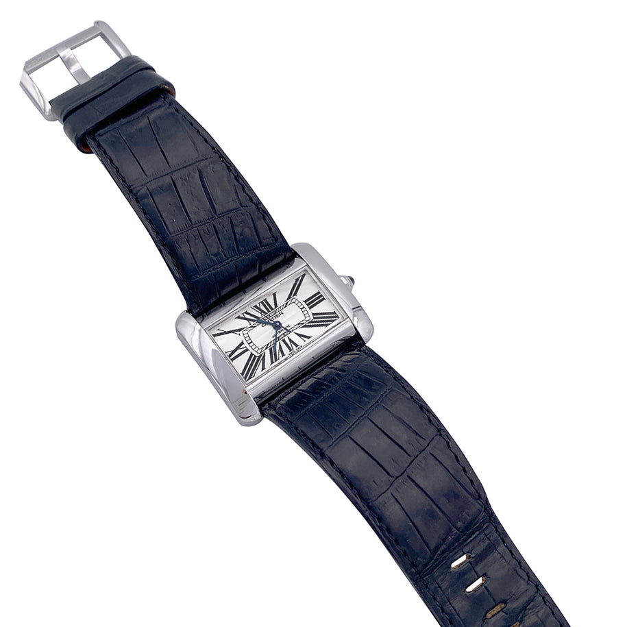 Cartier watch, "Divan", steel.