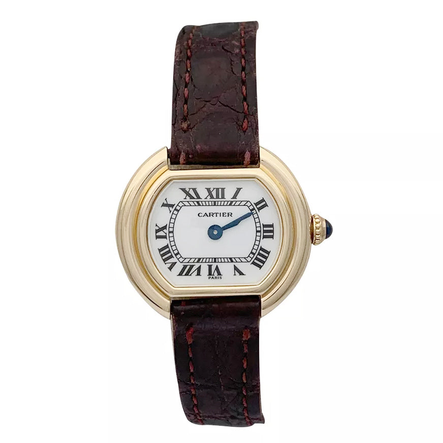 Cartier watch, "Ellipse", yellow gold.