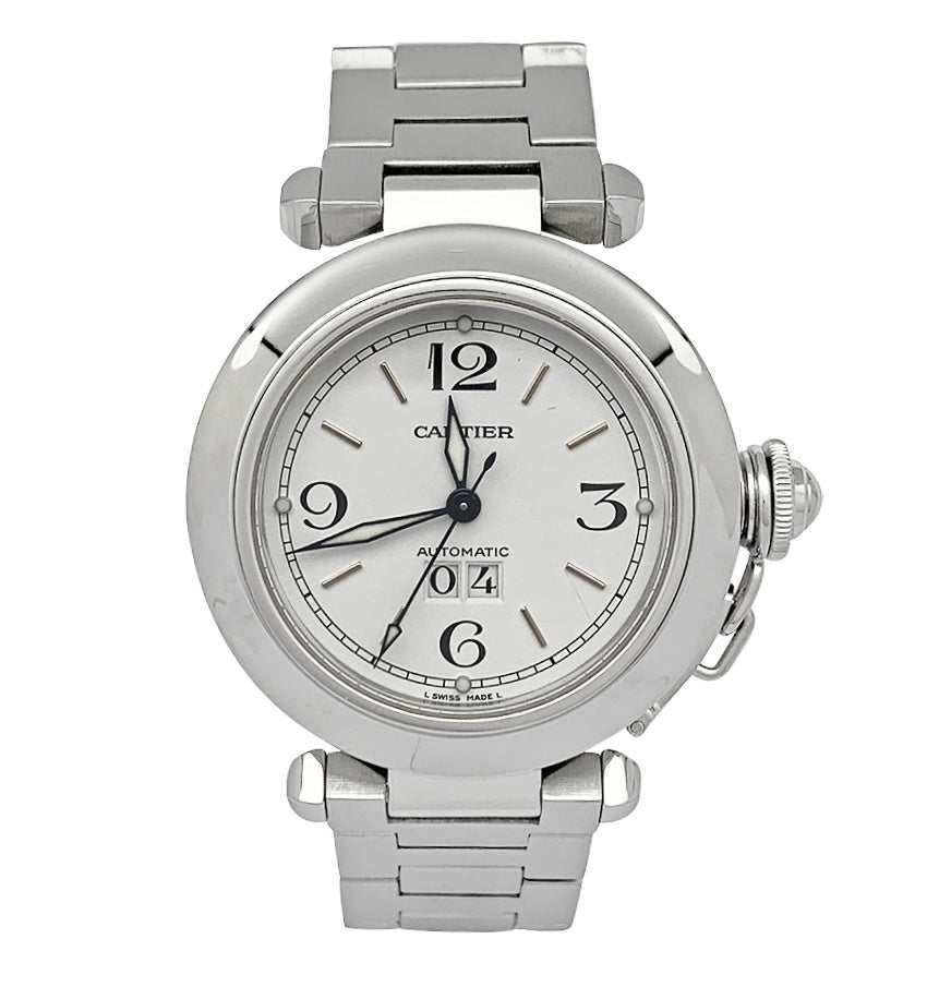 Cartier watch, "Pasha", in steel on steel.