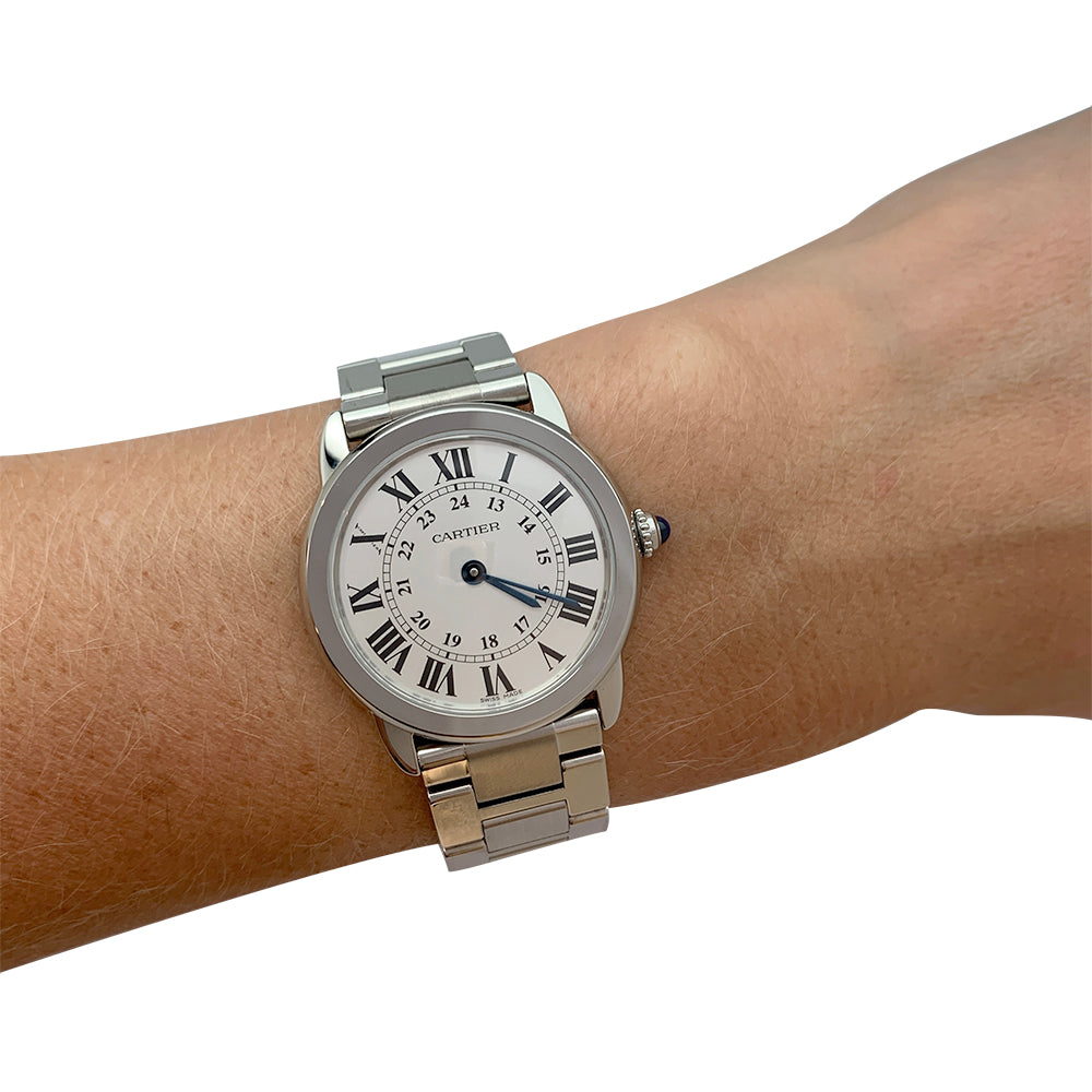 Cartier watch, "Ronde Solo", steel.