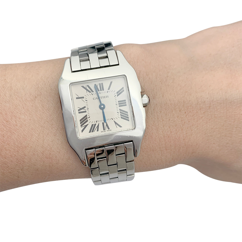 Cartier "Santos demoiselle" watch in steel.