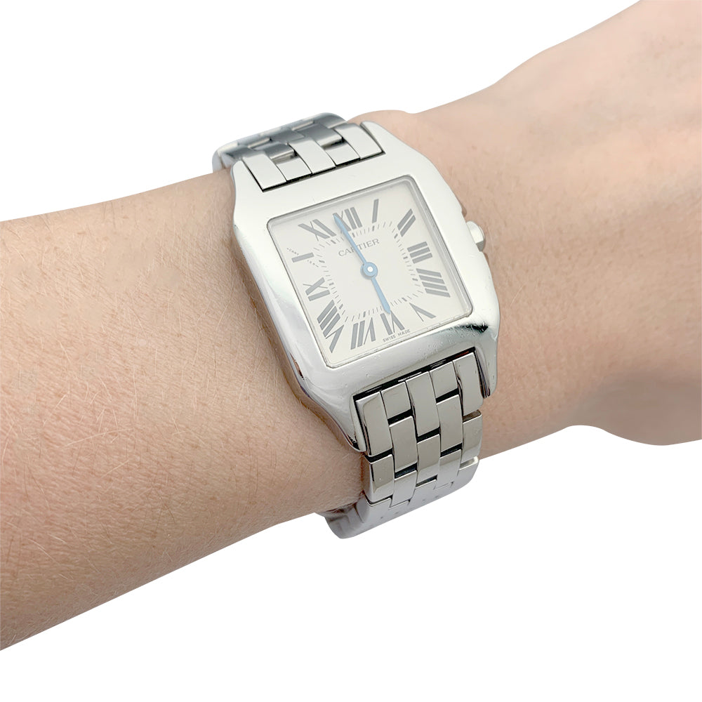 Cartier "Santos demoiselle" watch in steel.