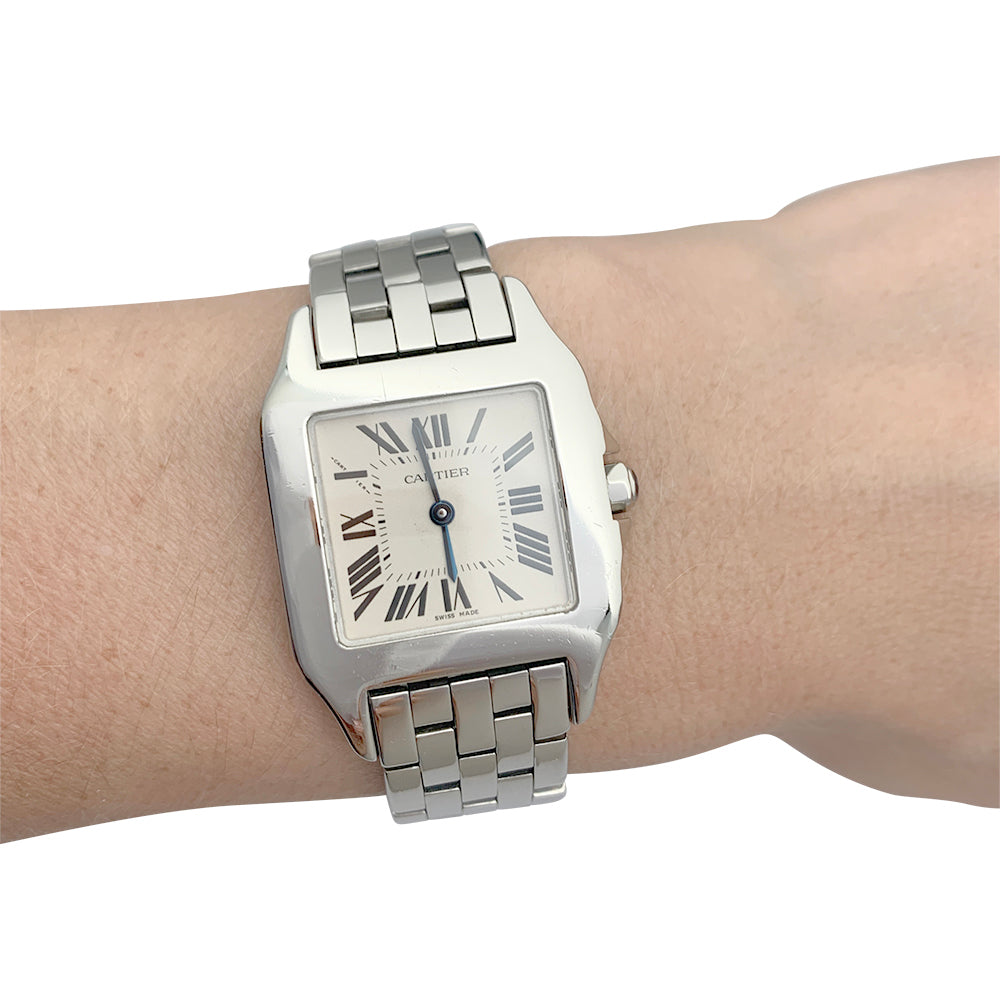 Cartier "Santos demoiselle" watch in steel.