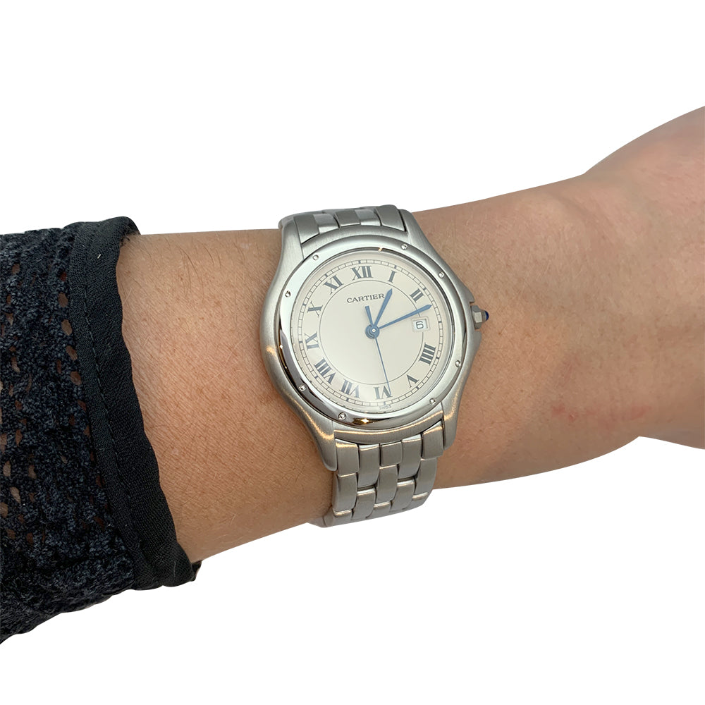 Cartier "Panthère Cougar" watch in steel.