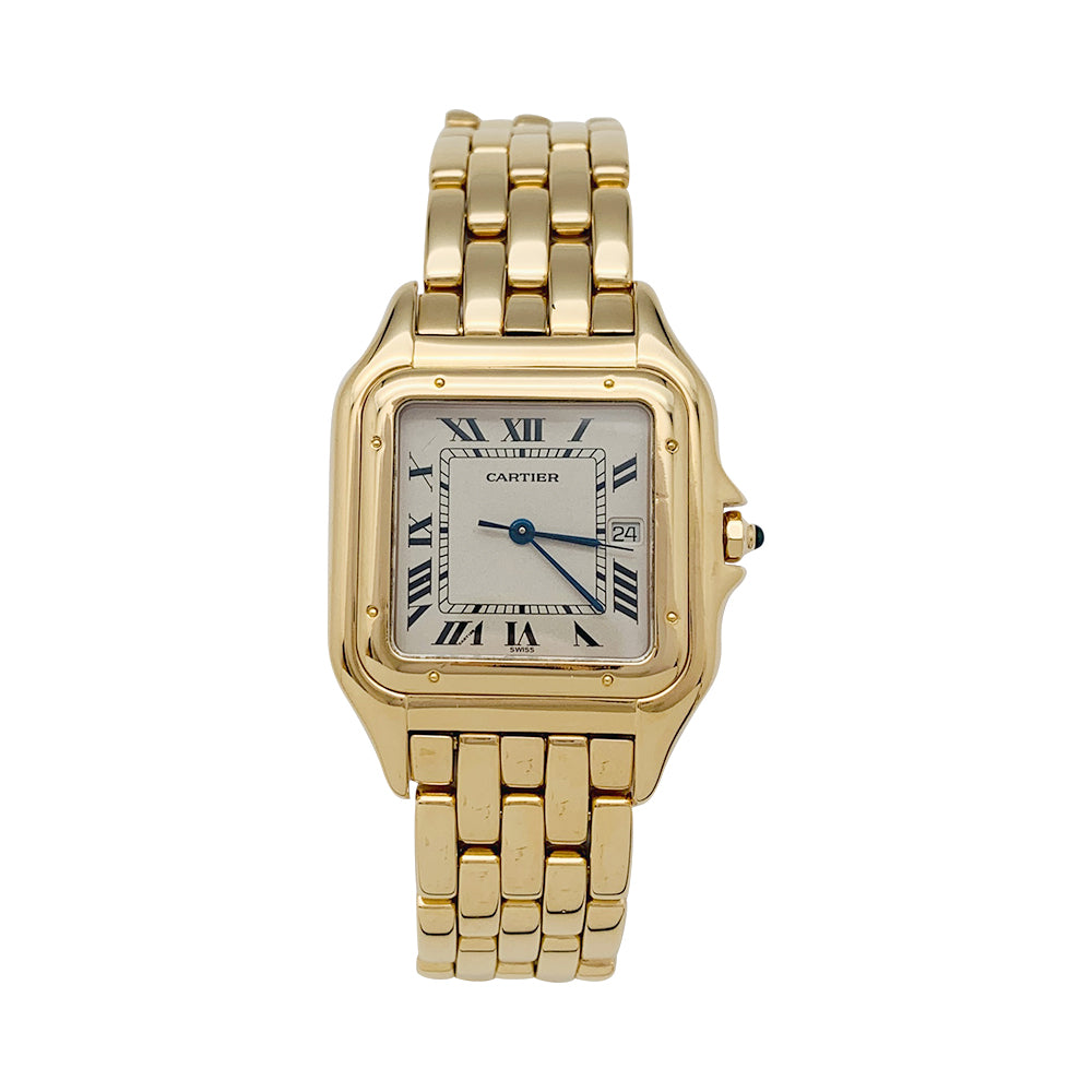 Cartier "Panthère" watch in yellow gold.