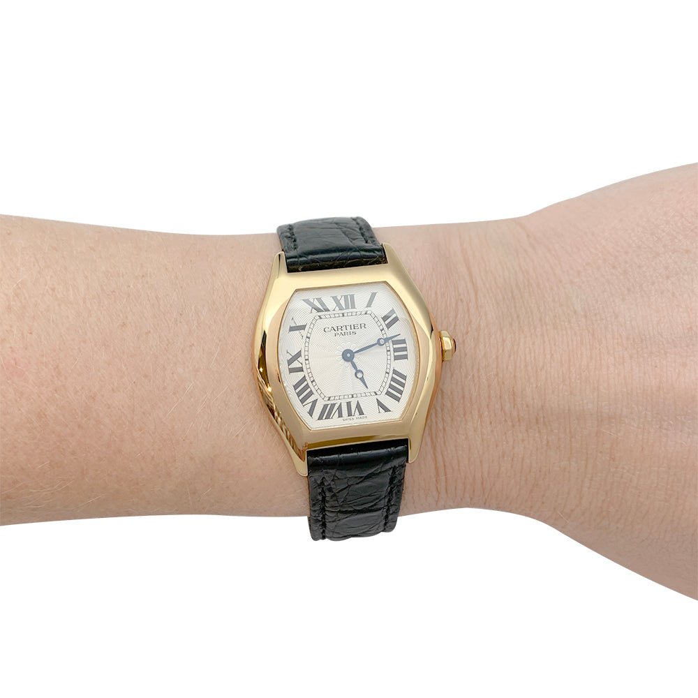 Cartier watch, "Turtle", pink gold.