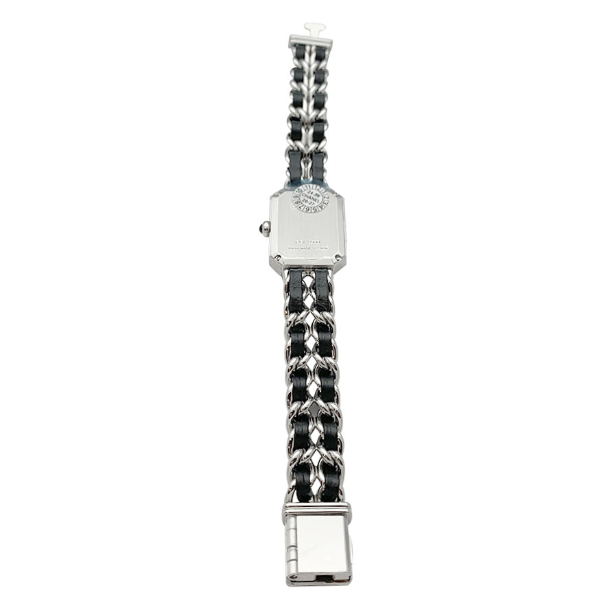 Chanel watch, "First Iconic Chain", steel, leather.