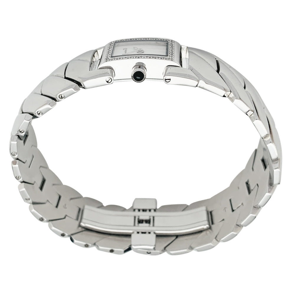 Dior watch in steel, diamonds and mother-of-pearl.