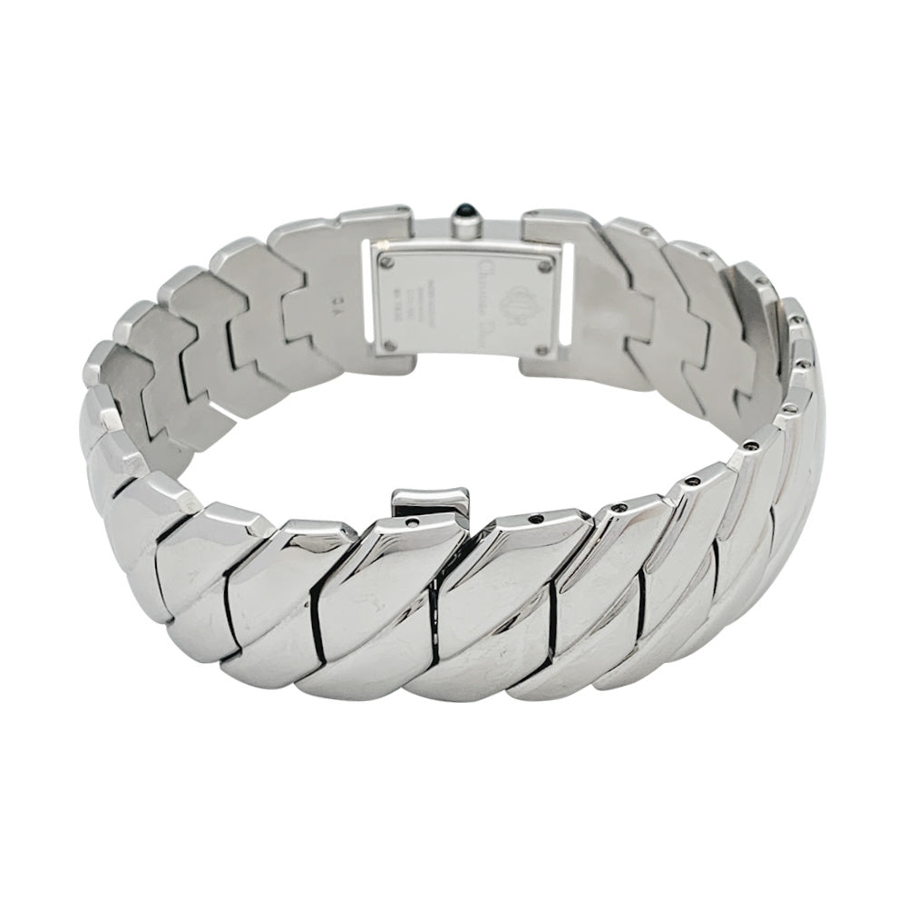 Dior watch in steel, diamonds and mother-of-pearl.