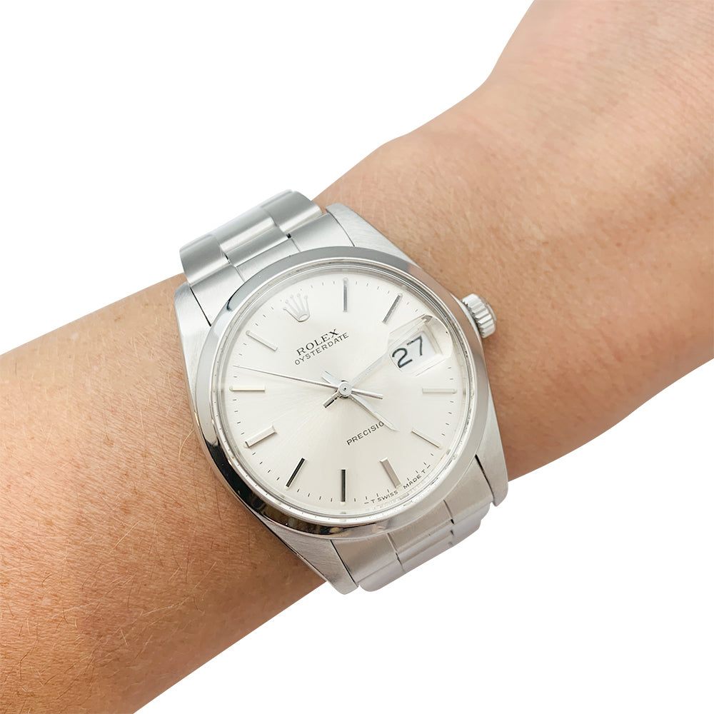 Rolex "Oyster Date" watch in steel.