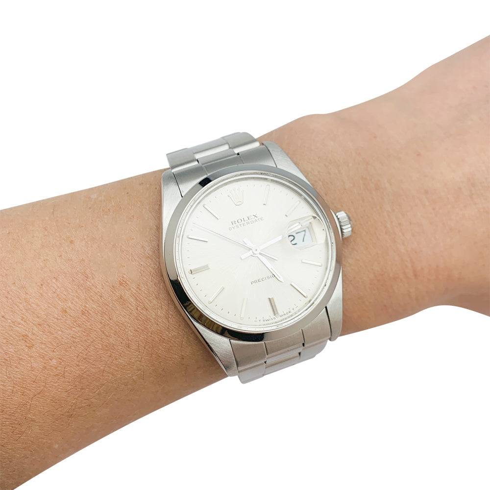 Rolex "Oyster Date" watch in steel.