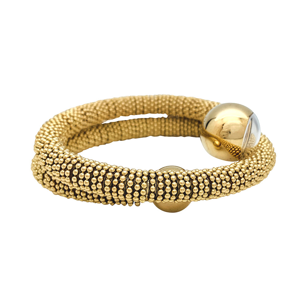 Van Cleef &amp; Arpels "Liane Serpent" three-turn watch in yellow gold.