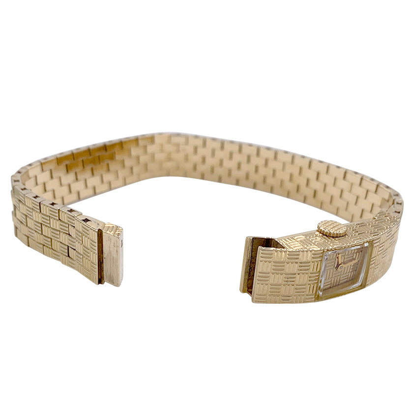 Vintage Boucheron yellow gold watch.