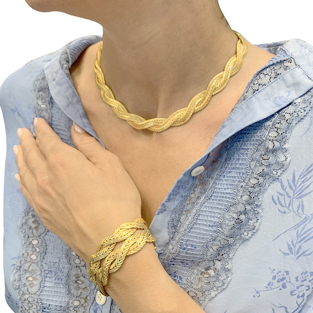 Buccellati bracelet, yellow gold braids.