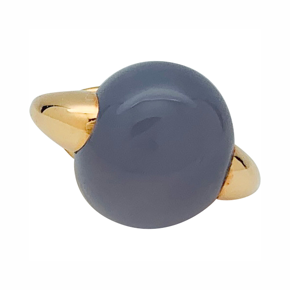 Pomellato pendant in rose gold and chalcedony, "Luna" collection.