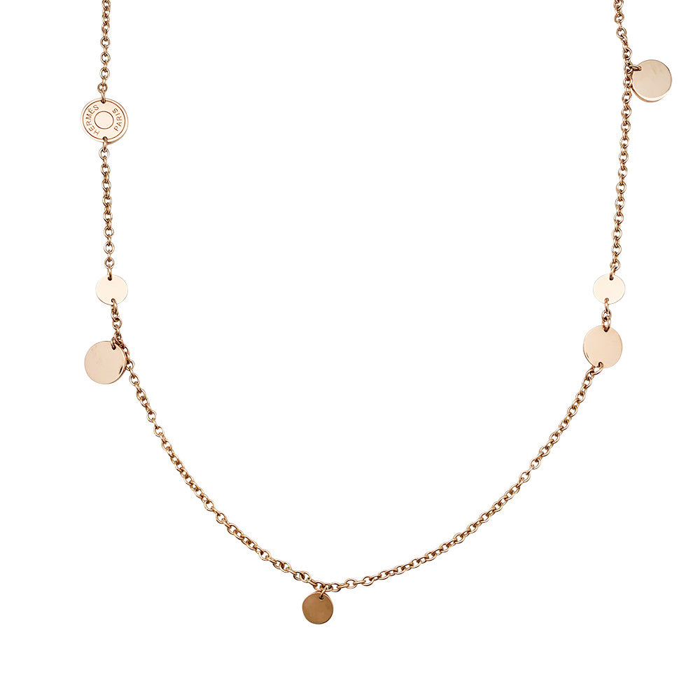 Hermès "Confettis" necklace in rose gold.