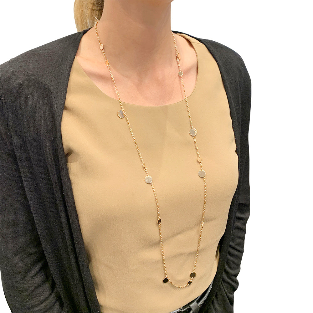 Hermès "Confettis" necklace in rose gold.