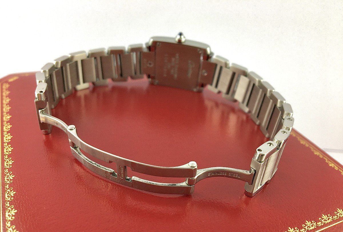 Montre Cartier Tank Française Dame Acier - Maison Eloe