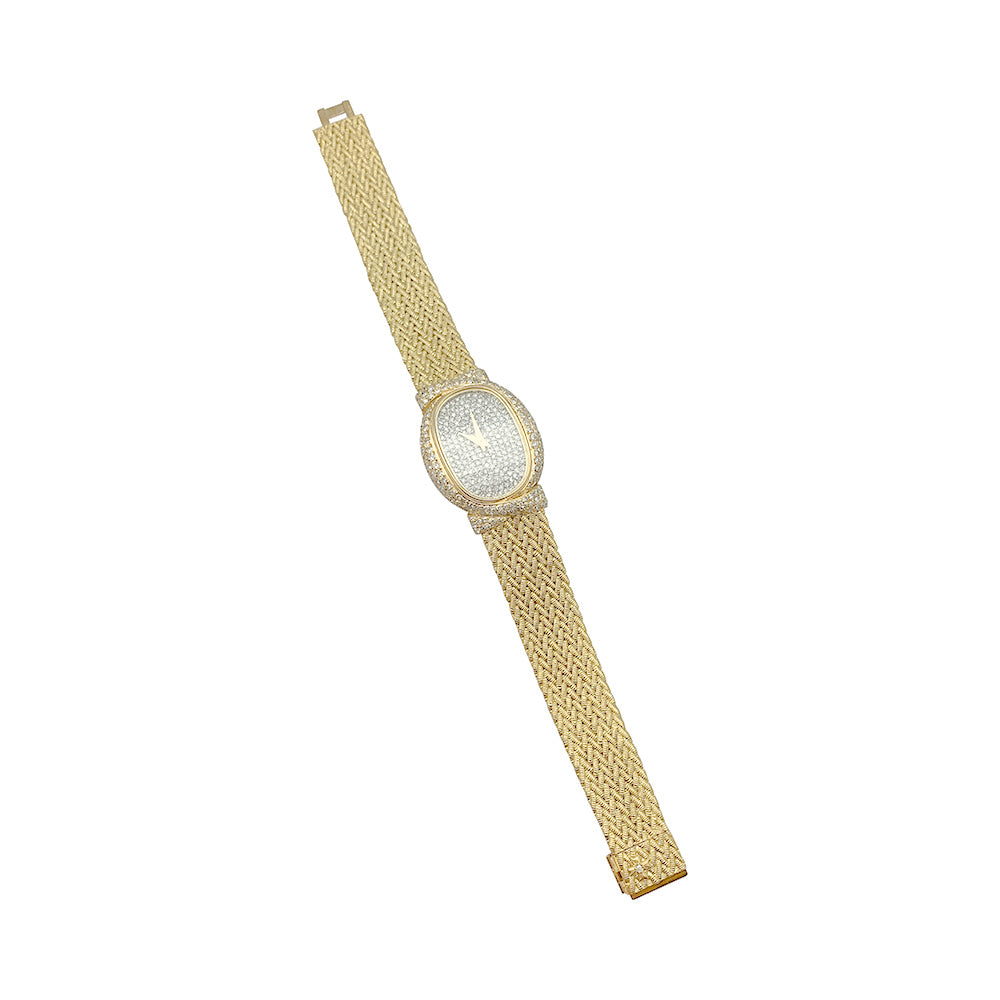 Vacheron Constantin watch, yellow gold, diamonds.