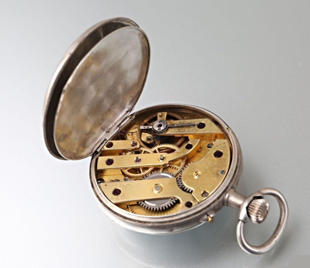 Châtelaine Et Montre Gousset ancienne vers 1860 en argent - Maison Eloe