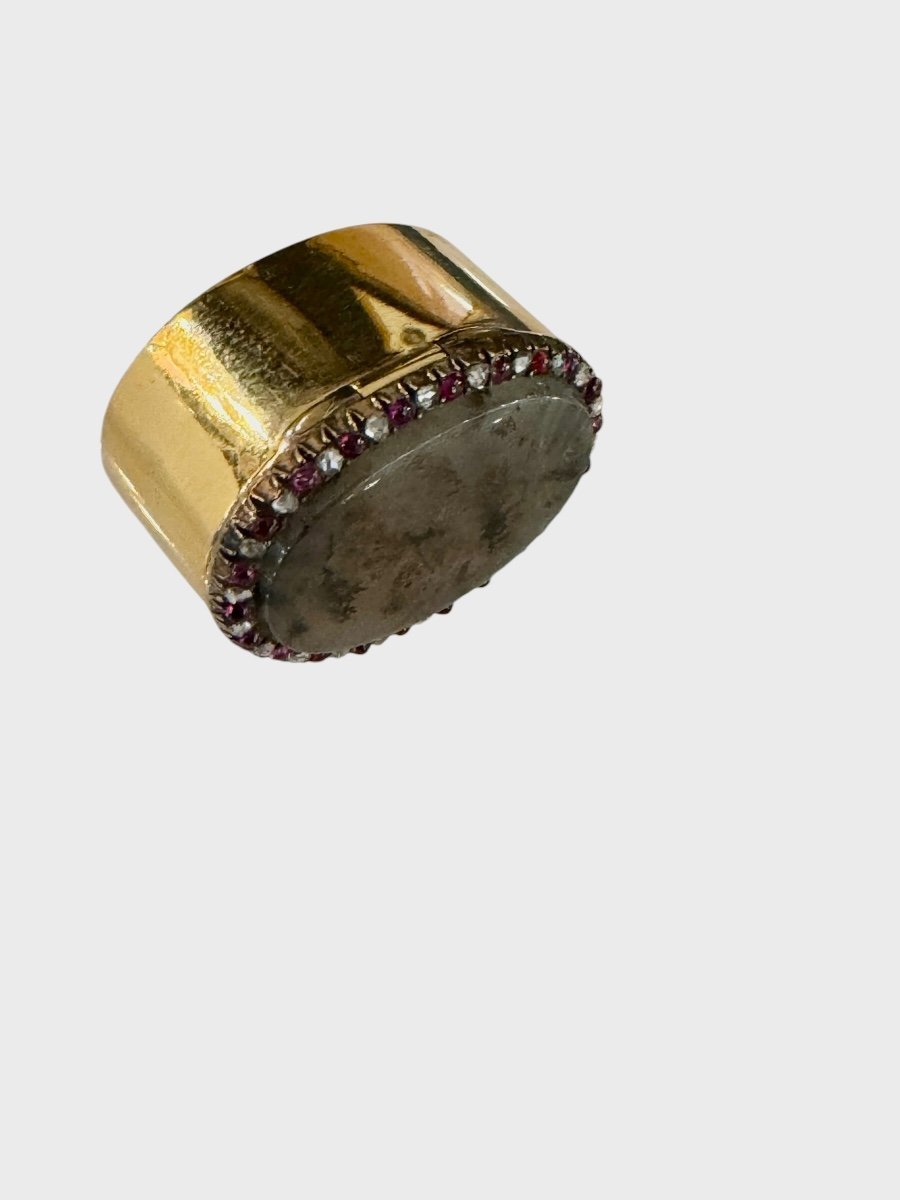 Napoleon III, Pilulier En Or, Agate, Rubis Et Diamants - Maison Eloe