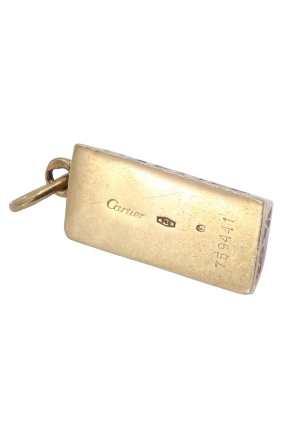 Cartier yellow gold ingot pendant