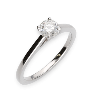 Solitaire de Beers, platinum and diamond.
