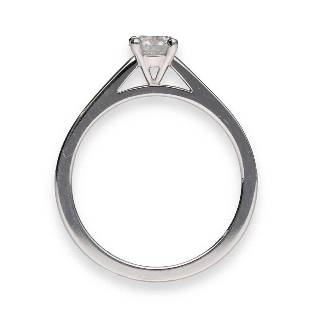 Solitaire de Beers, platinum and diamond.
