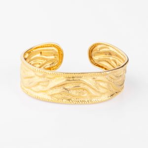 Lalaounis bracelet jonc or jaune texturé