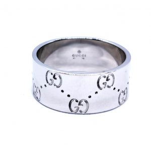 Gucci Bague Icon Or blanc