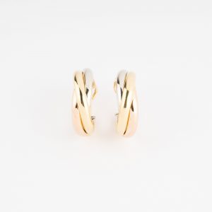 Boucles d’oreilles 3 ors de la Maison Cartier modèles Trinity