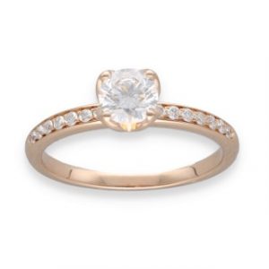 Solitaire FRED “Delphine” en Or rose 18k Diamants brillants
