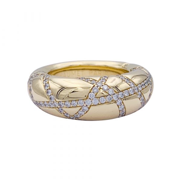 Bague Chaumet, “Anneau”, en or jaune, diamants. 4