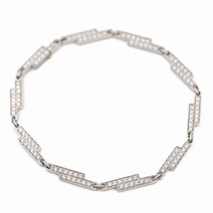 Dinh Van Bracelet Seventies Or blanc Diamant