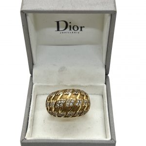 Bague Dior en or jaune et diamants