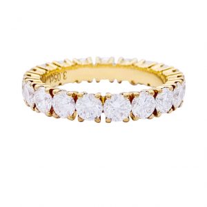 Bague Cartier, “Destinée”, diamants, or jaune.