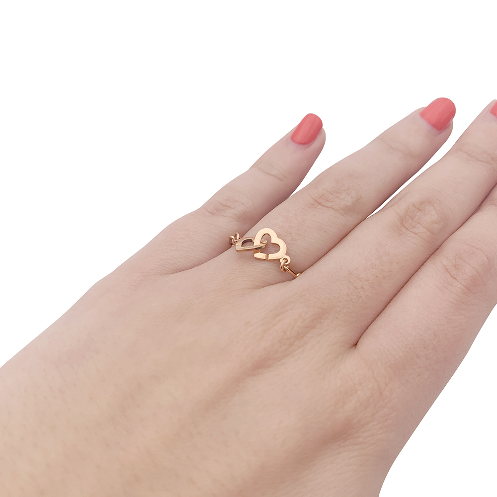 Bague Dinh Van Doubles Coeur or rose. Maison ELOE